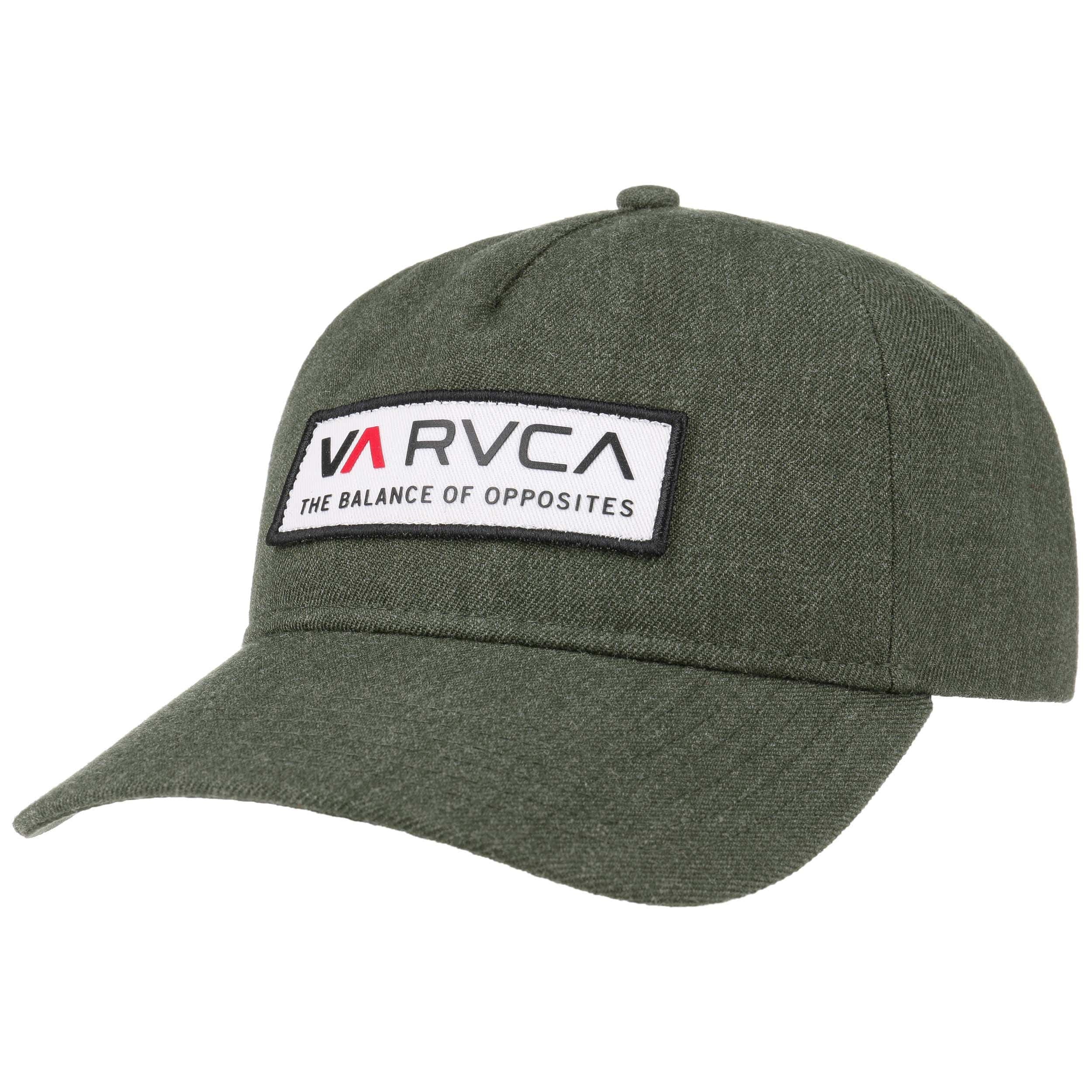 Cappello Snapback Bicolore RVCA Uomo - Verde Cacciatore - Twill Strutturato 5 Pannelli - 4