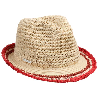 DRY77 Porkpie Pastel De Cerdo Sombrero Fedora Trilby Tapa Cubana Papel Paja Hasta Ala Corta, Marino