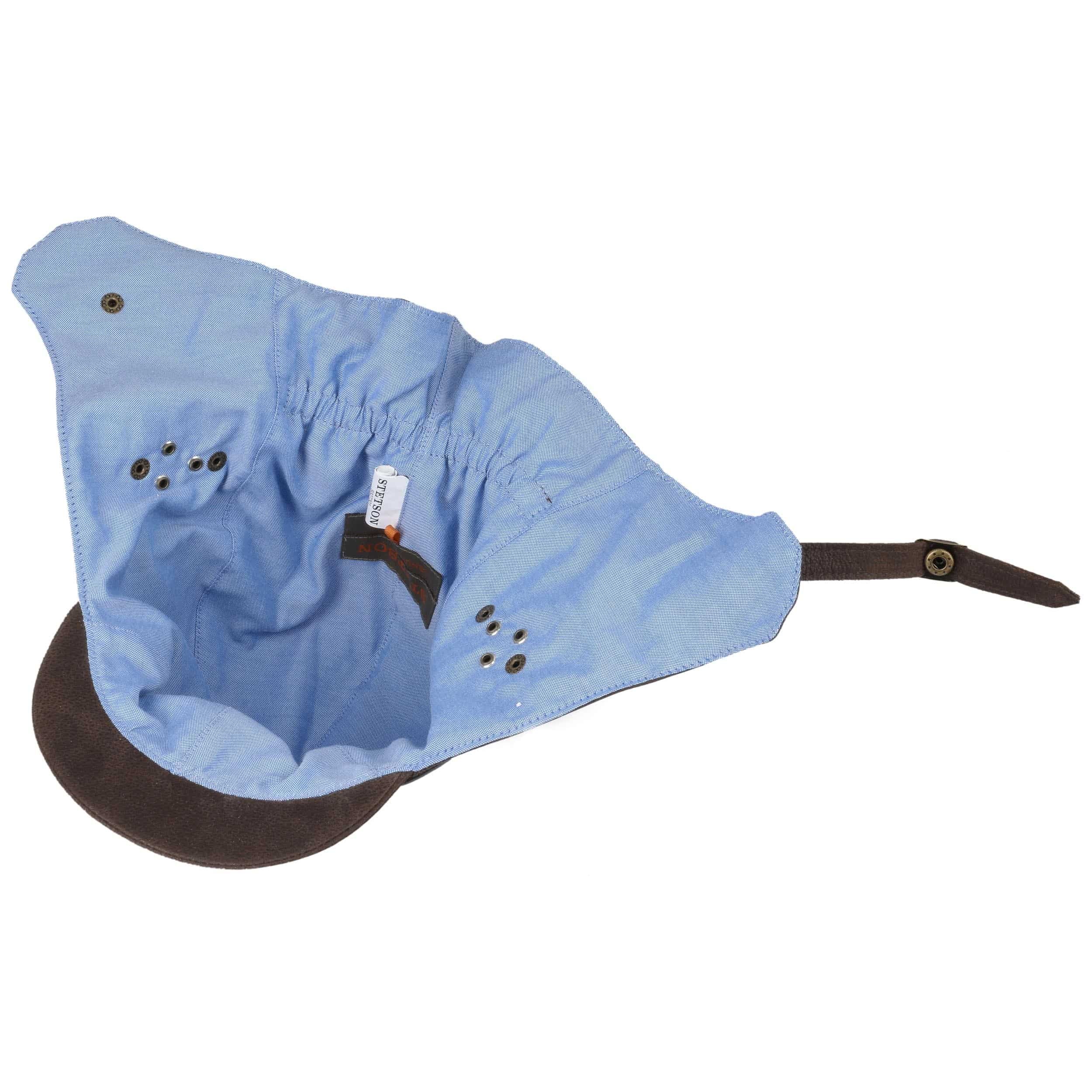 Stetson Gorro De Aviador Convertible Herring Mujer/Hombre - Made In Germany Hombre Con Visera, Orejeras, Forro Verano/Invierno Primavera Verano Otoño Invierno - S (54-55 Cm) Azul