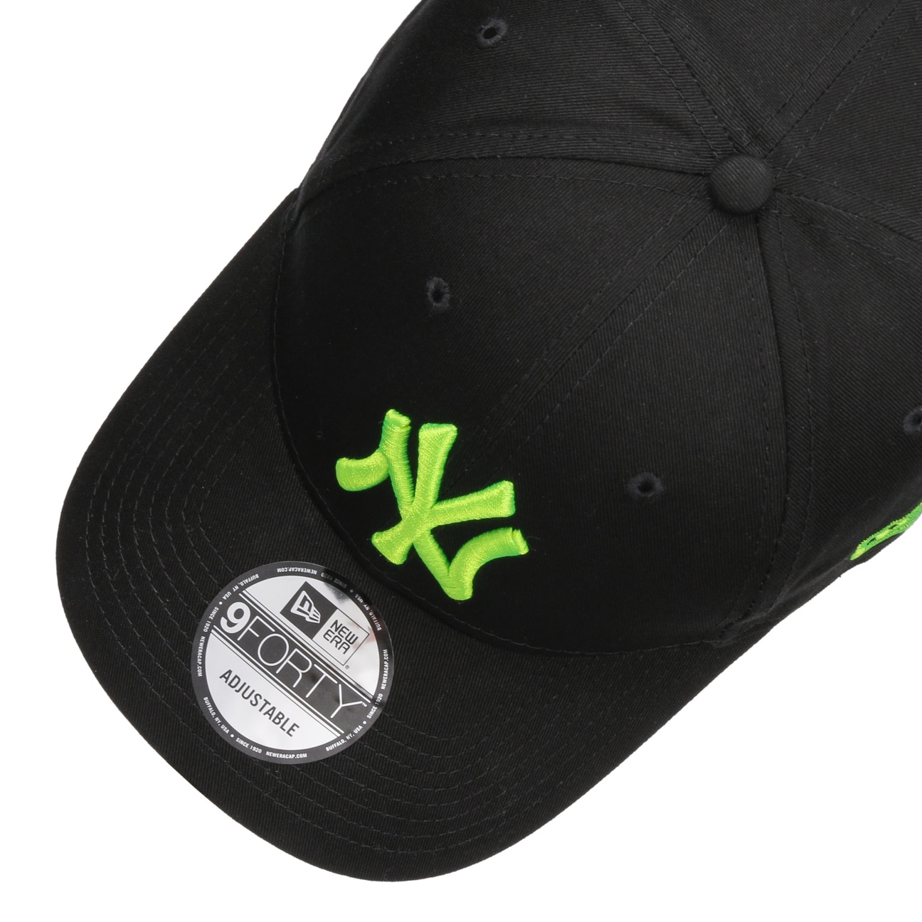 Gorra curva negra ajustable con logo rosa 9FORTY Neon de New York Yankees  MLB de New Era