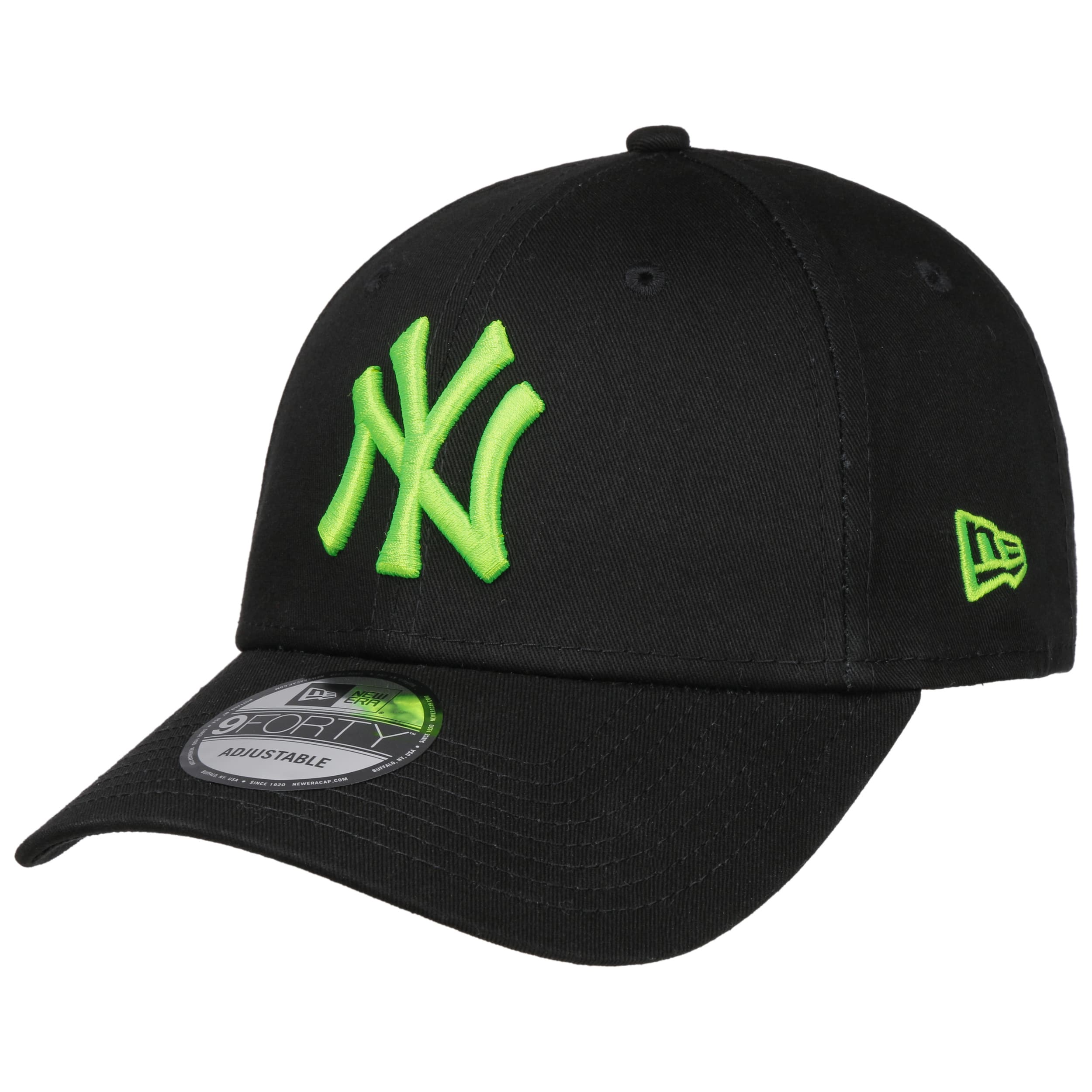 Gorra curva negra ajustable con logo rosa 9FORTY Neon de New York Yankees  MLB de New Era