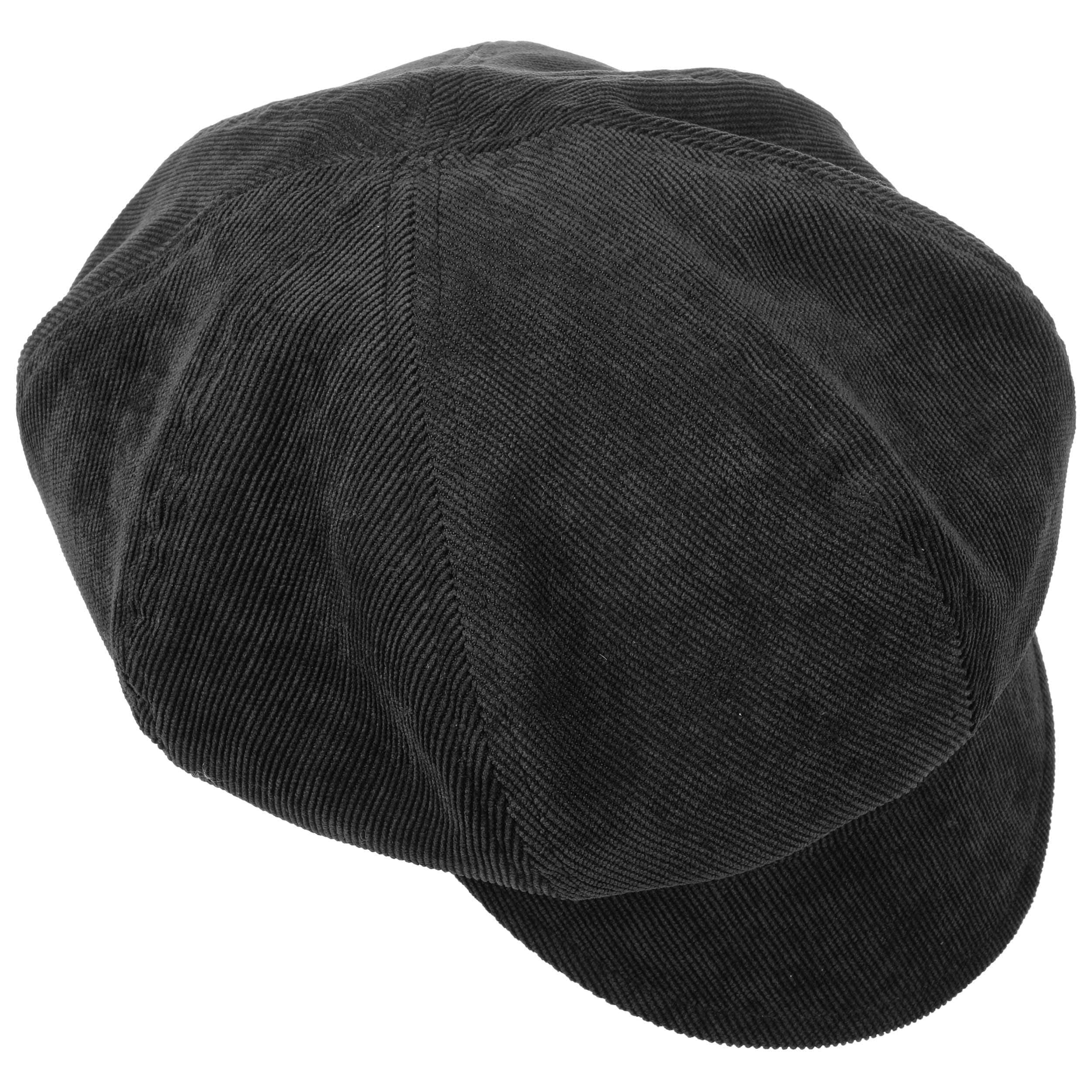 Seeberger Berretto Newsboy In Velluto A Coste Fine Per Donna – Cappello Con Visiera E Fodera In Cotone, Taglia Unica (55-58 Cm), Elegante E Caldo Per L'inverno