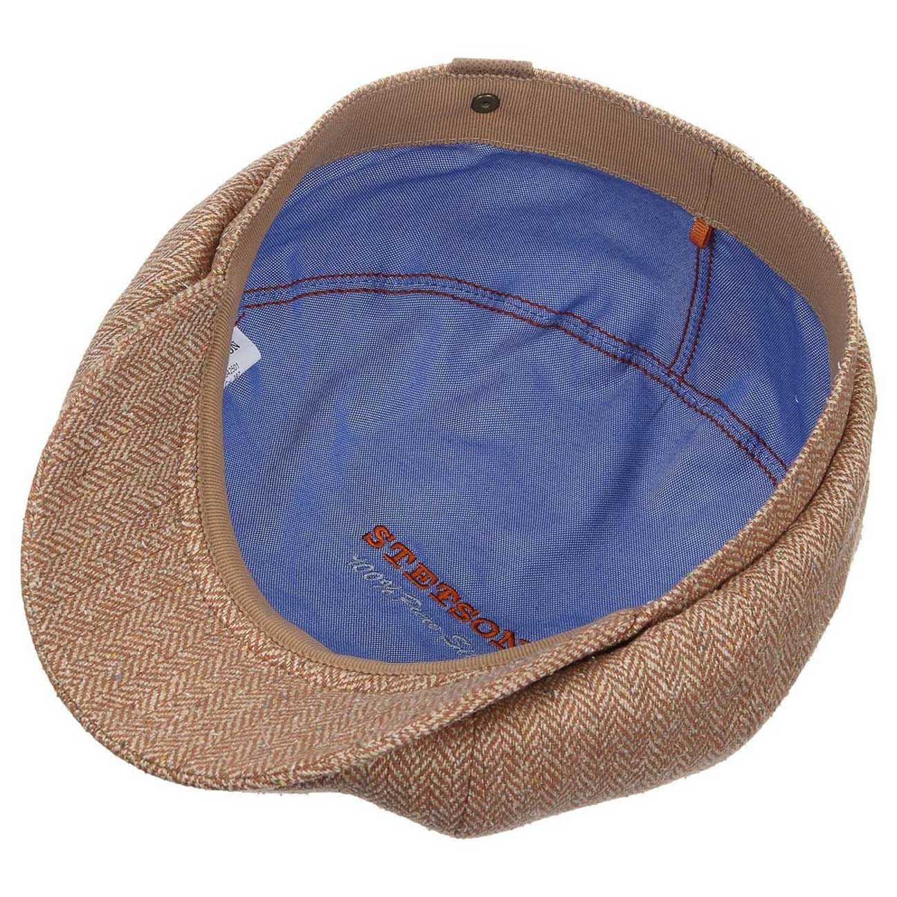 Stetson Gorra Plana De Lana Hatteras Shetland - Gorra De Hombre Con Visera Gorra Chata De Lana Con Forro Interior De Algodon Gorra De Caballero Otono Invierno Azul Oscuro