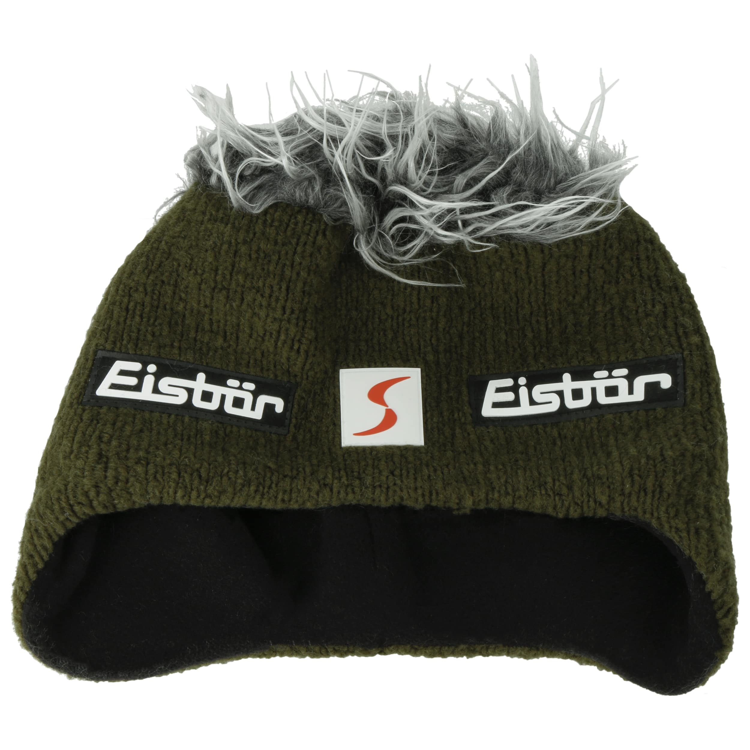 Bonnet Rouge Eisbär Bonnet à Revers Nordique Skipool Bonnet De Ski Casquette Forme Melon (Taille Unique - Pétrole Ours Polaire Pompon