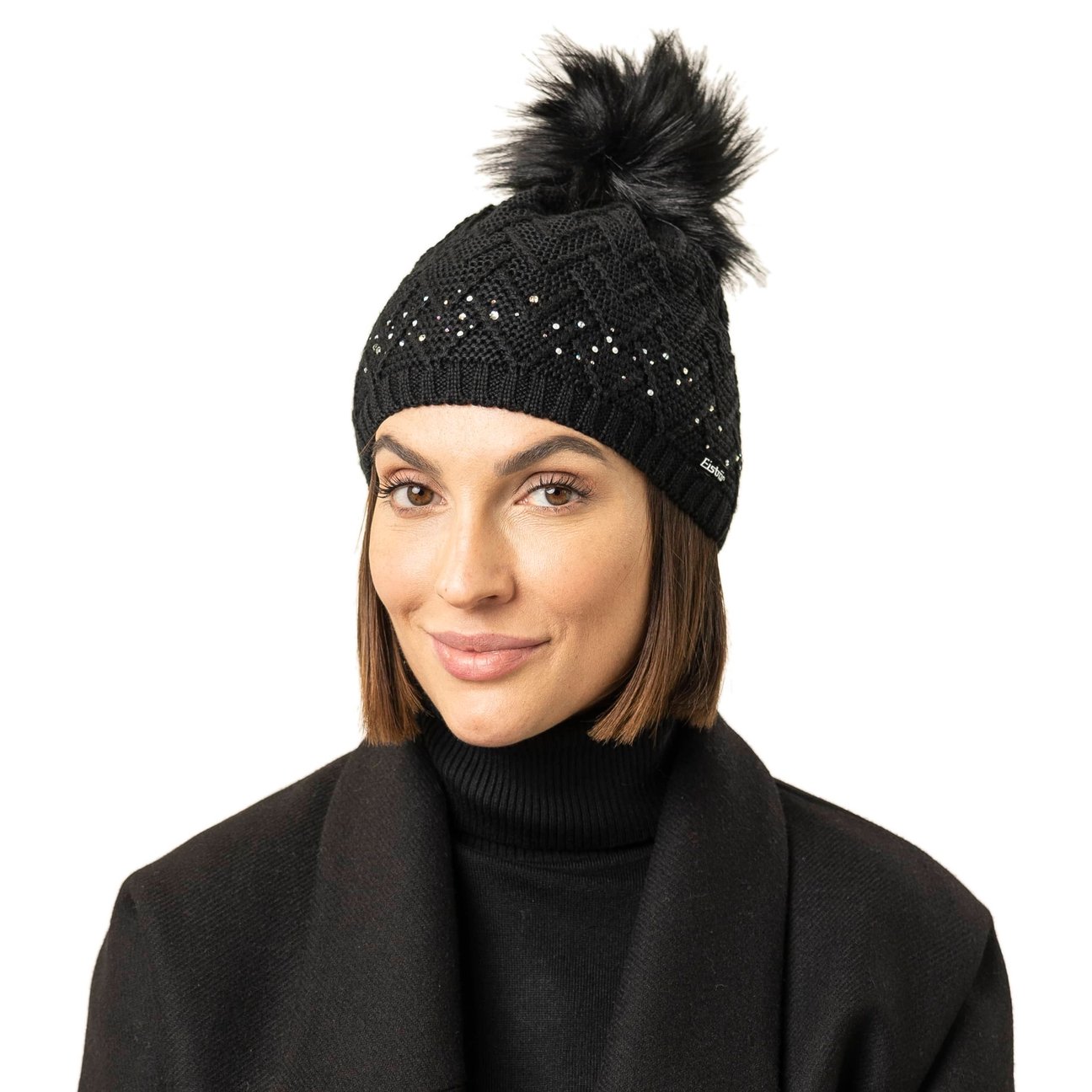 Eisbär Isabella Crystal Stirnband – Hellgrau, Mit Merino-Fleece Und Kristallen, Warm & Elegant