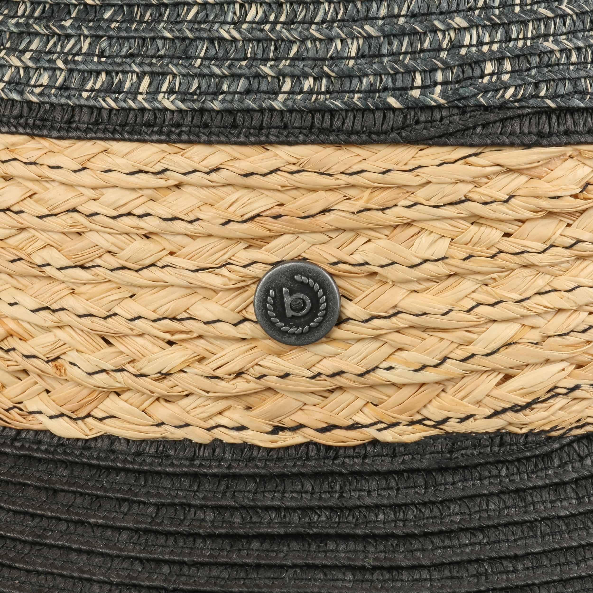 BUGATTI Bogart Straw-Mix Summer Sun Hat for Men, blue, 58-59