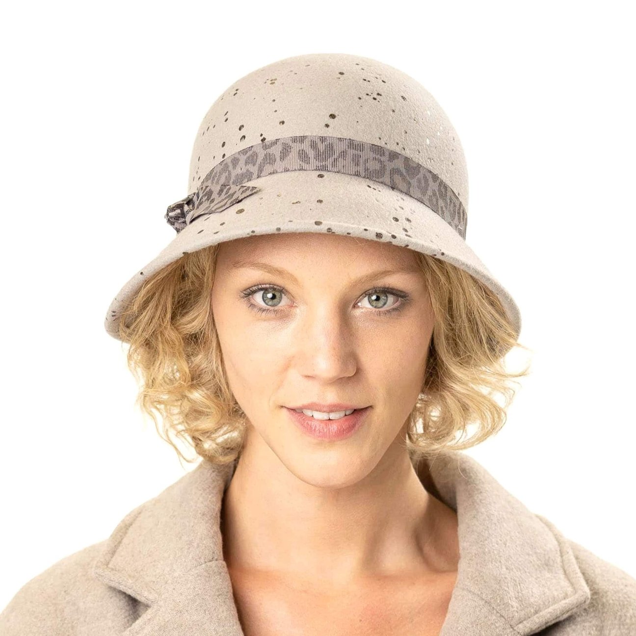 Sombrero Cloché con Banda Leopard by bedacht - 79,95