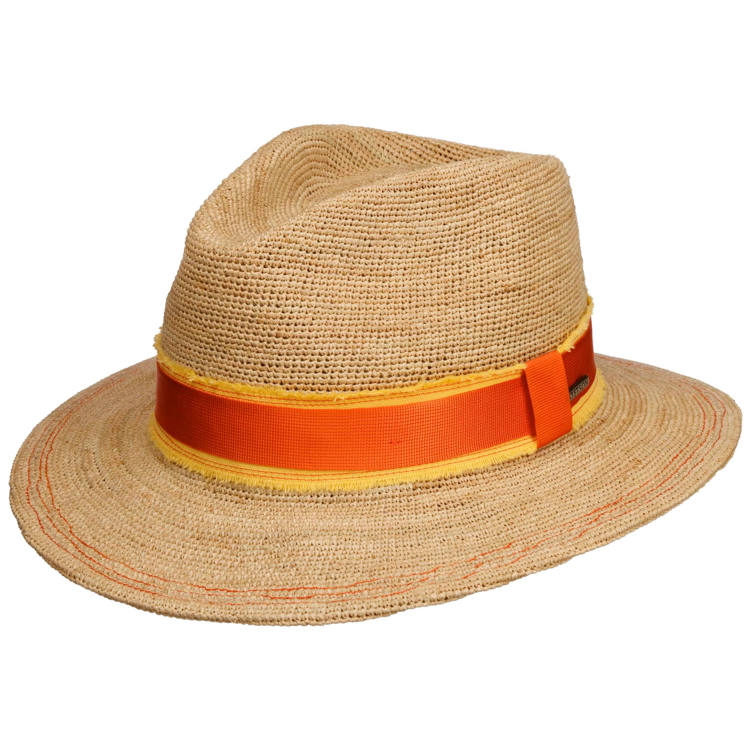 Sombrero De Rafia Stetson Para Hombre - Verano - Ala Ancha - Con Banda De Piel