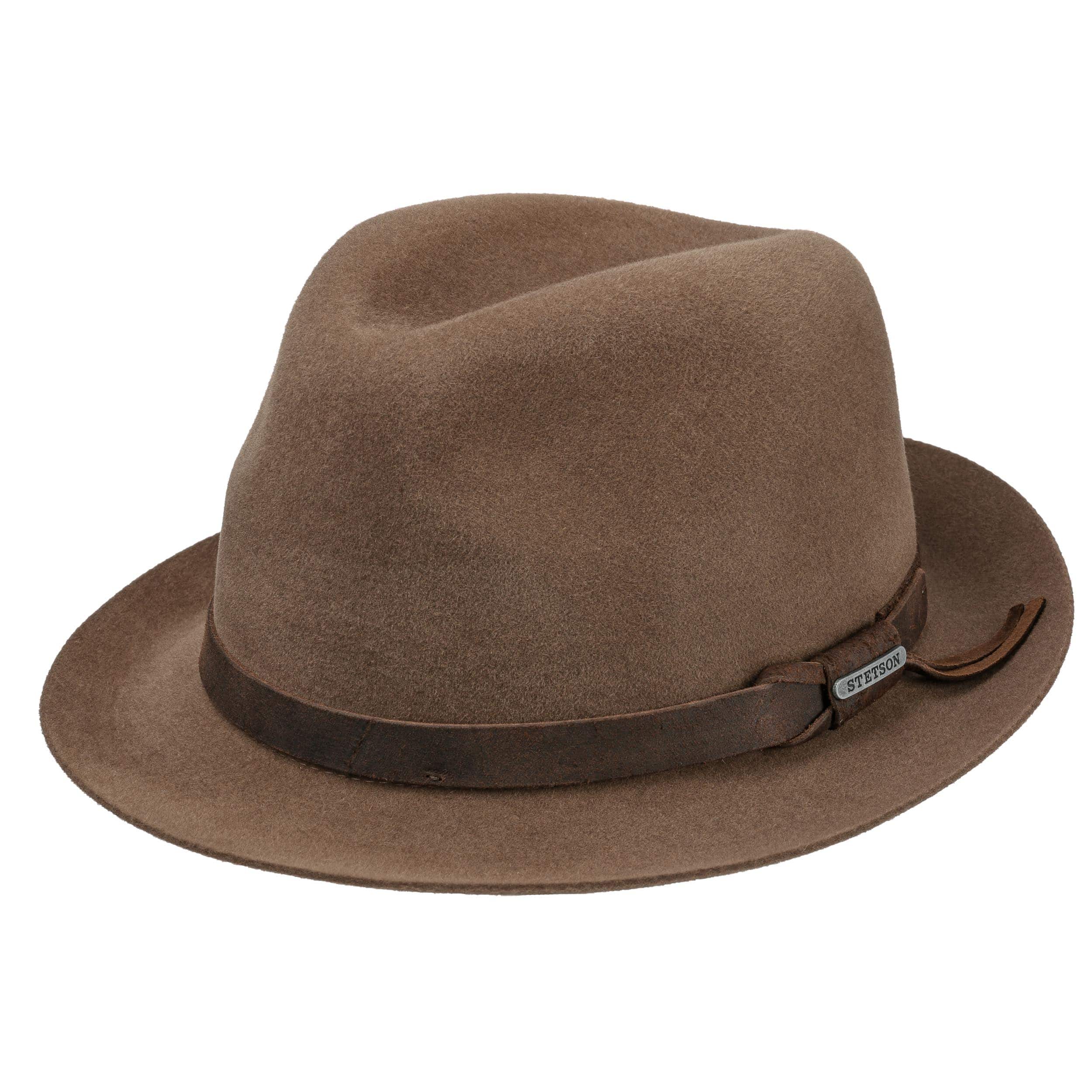 Stetson Sombrero Fieltro de Pelo Vernier Player Hombre Made in The EU Trilby con Banda Piel oto/ño//Invierno