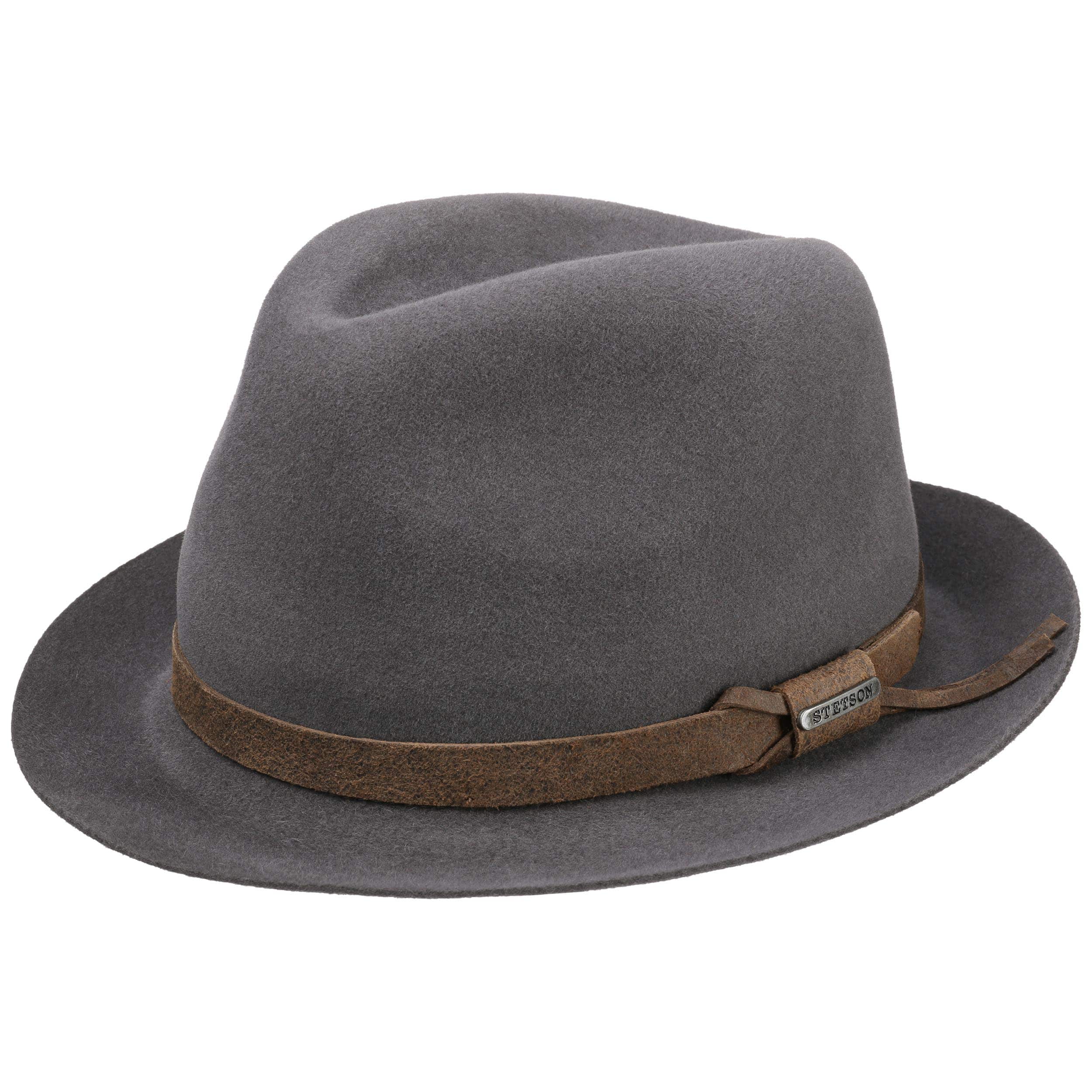 Stetson Sombrero Fieltro de Pelo Vernier Player Hombre Made in The EU Trilby con Banda Piel oto/ño//Invierno