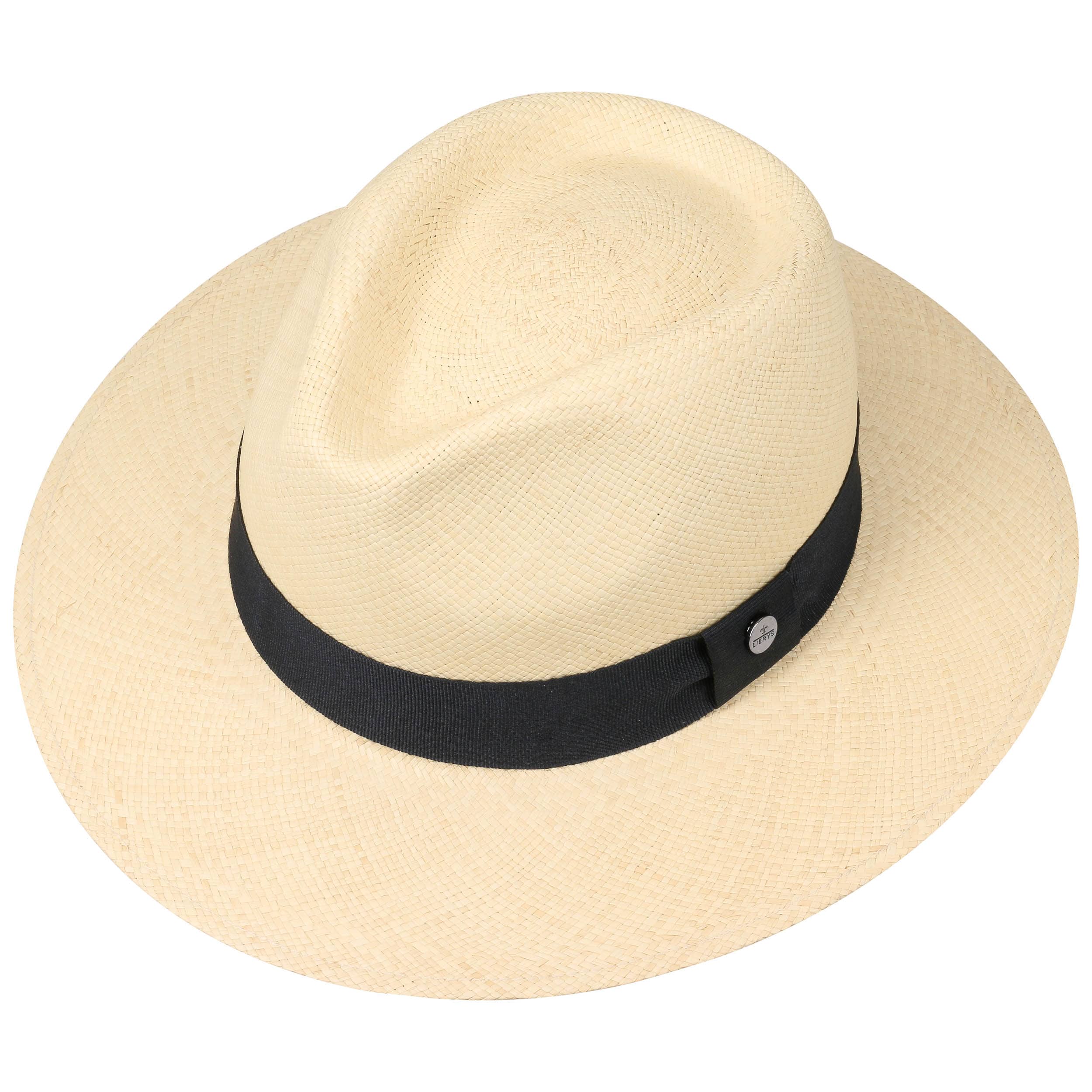 Sombrero de Hombre con Adorno de Piel Lierys Sombrero Panamá Traveller The Striking de Hombre by Sombrero 100% de Paja panamá Sombrero de Hombre S-XXL Fabricado a Mano en Ecuador