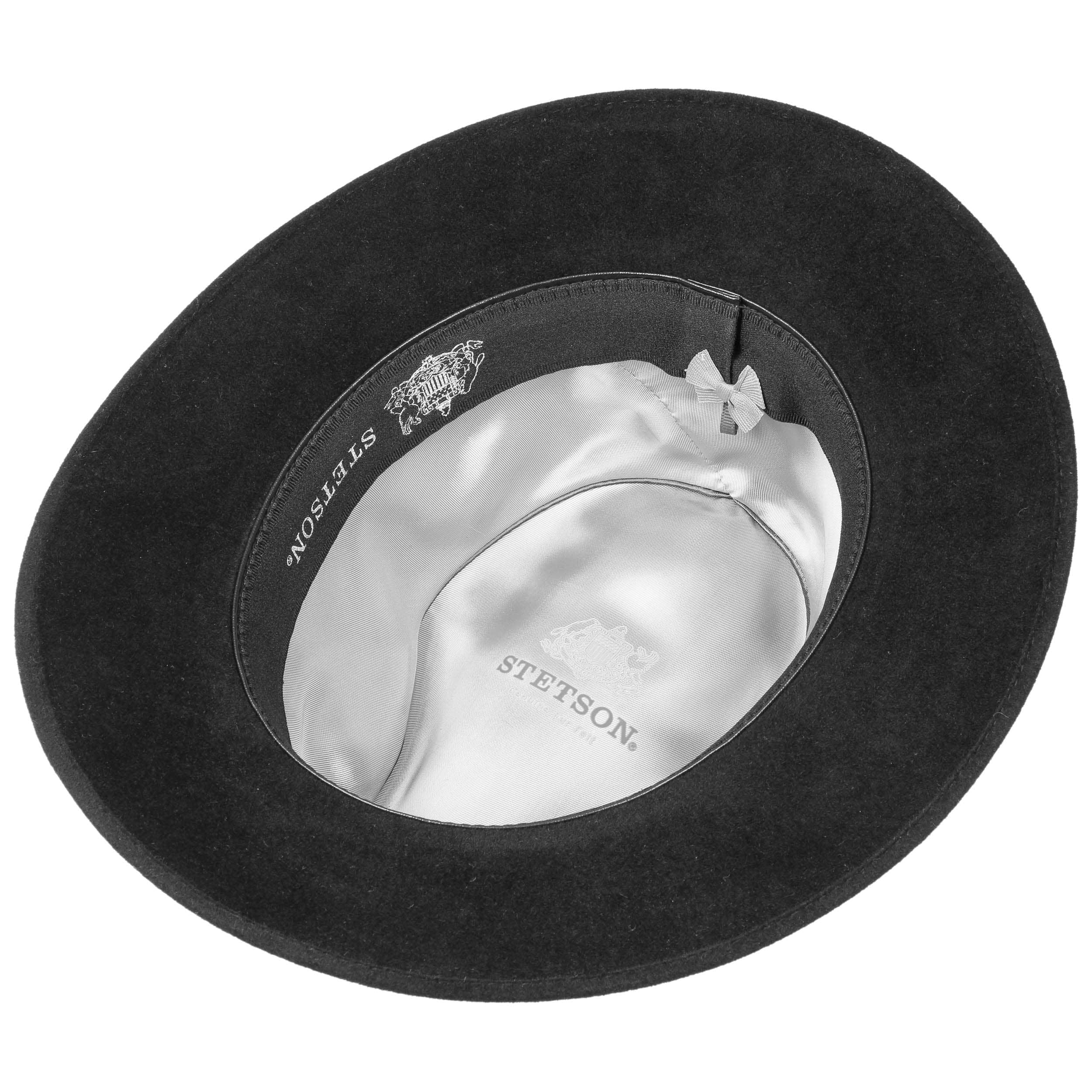 Traveller de Lana Lluvia Banda Grosgrain Stetson Sombrero Vernard con Cachemira Hombre Grosgrain Verano//Invierno