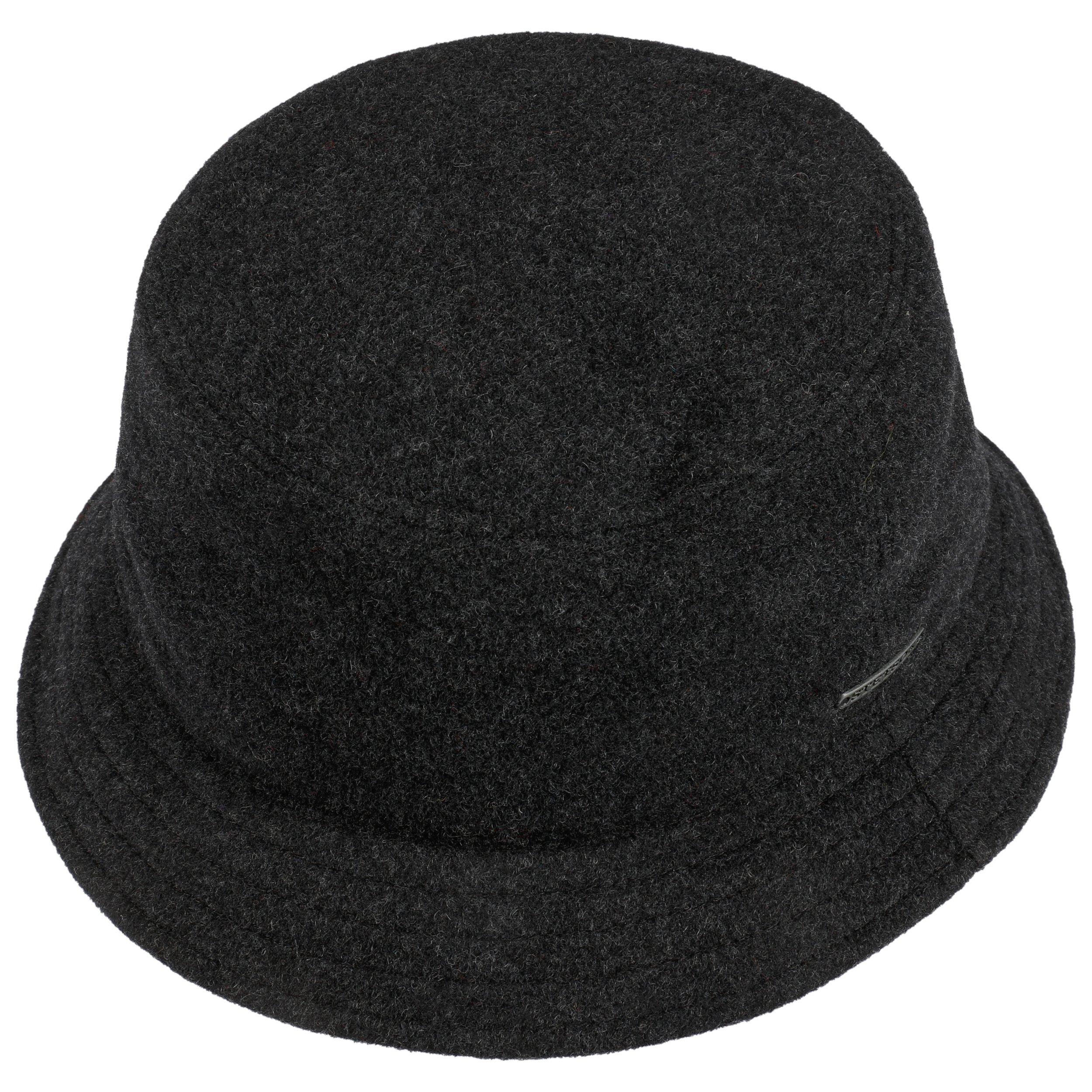 Stetson Cappello con Paraorecchie Midval Bucket Donna/Uomo - da Donna Uomo di Tessuto Fodera, Fascia in Pelle Inverno Autunno/Inverno - M (56-57 cm) Nero