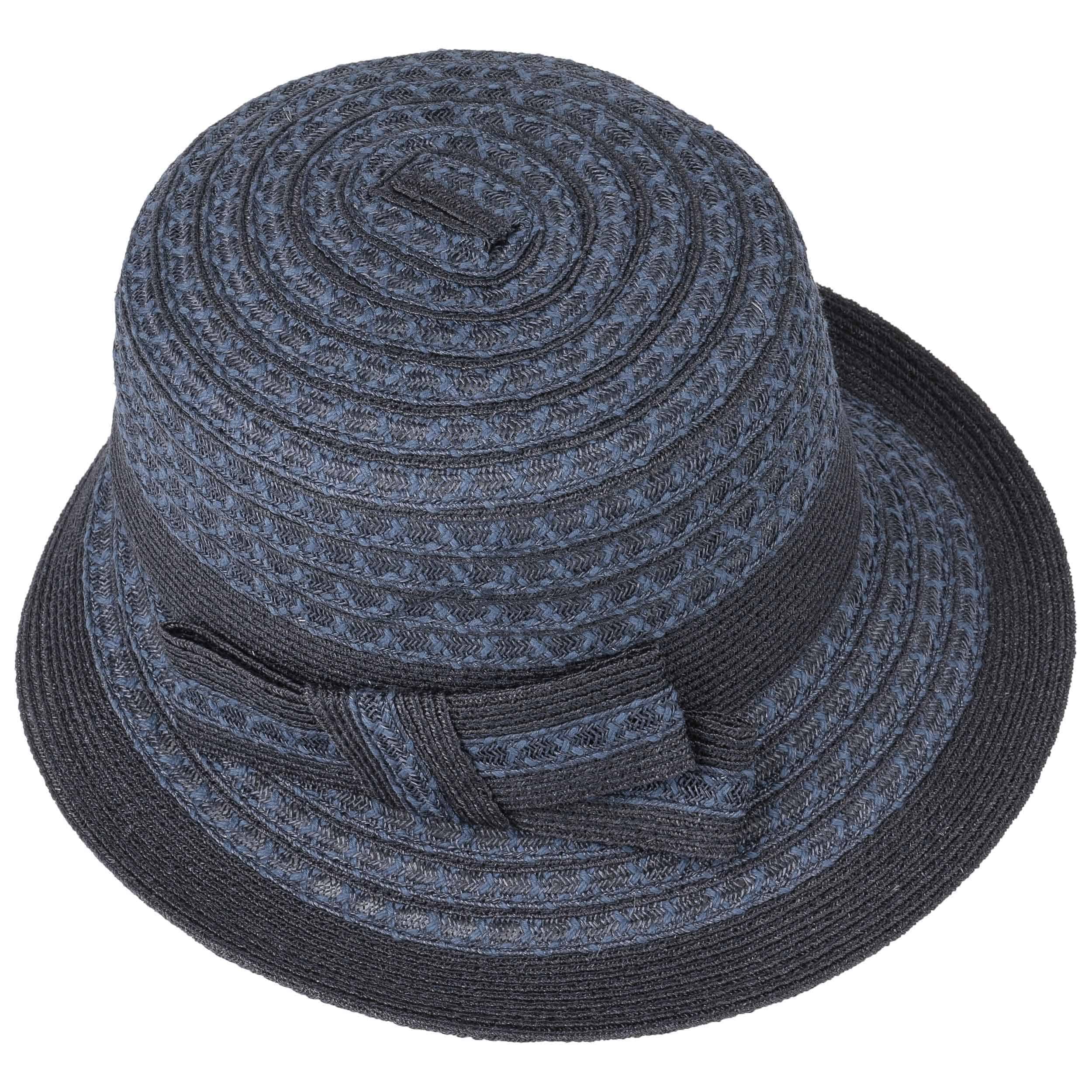 Sombrero De Fieltro Twotone Bedacht - Trilby Para Mujer - Color Antracita-Negro - Talla Única - Calidad Alemana