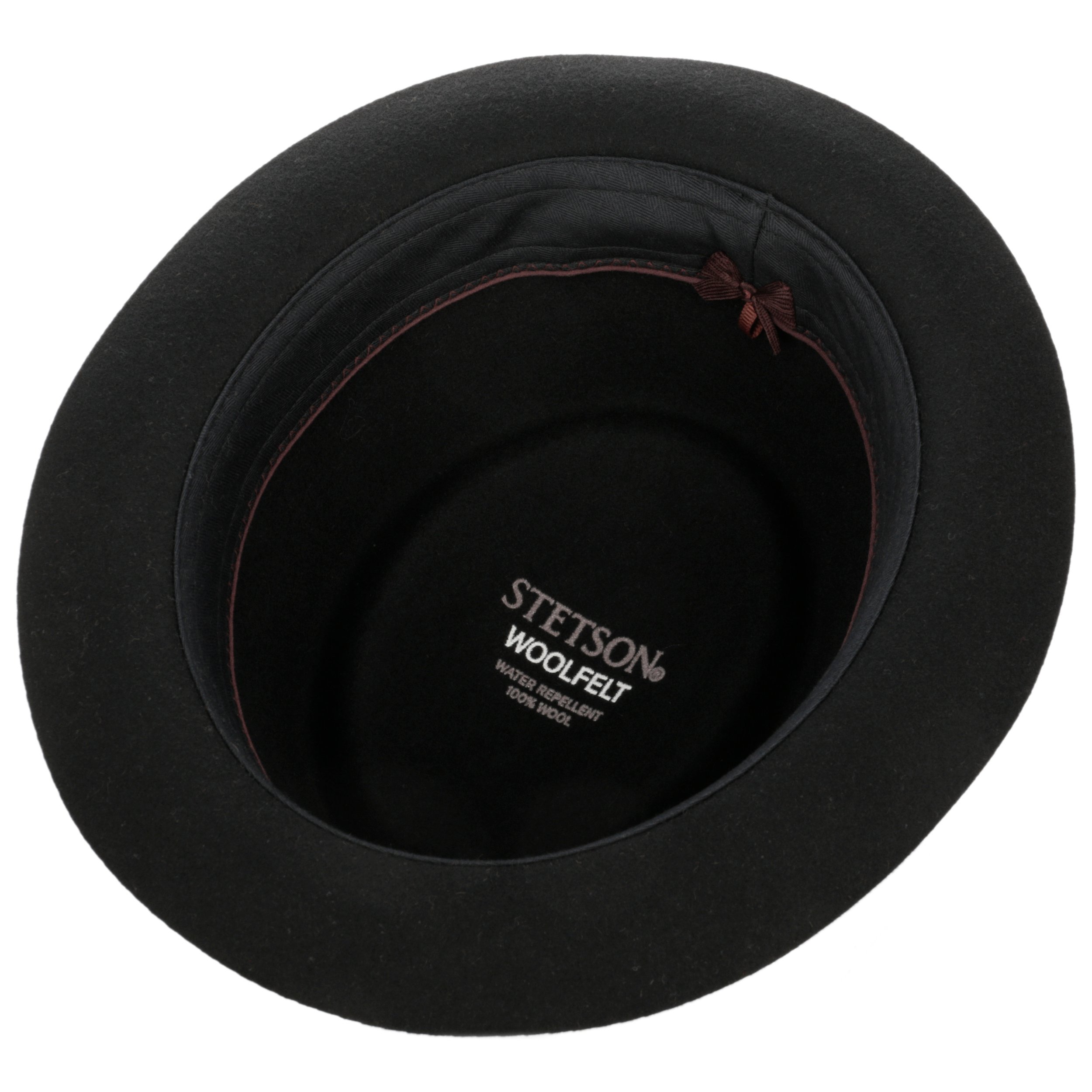Stetson Chapeau Pork Pie Baxter En Laine Feutre - Élégant Outdoor Homme Femme Avec Bandeau Cuir