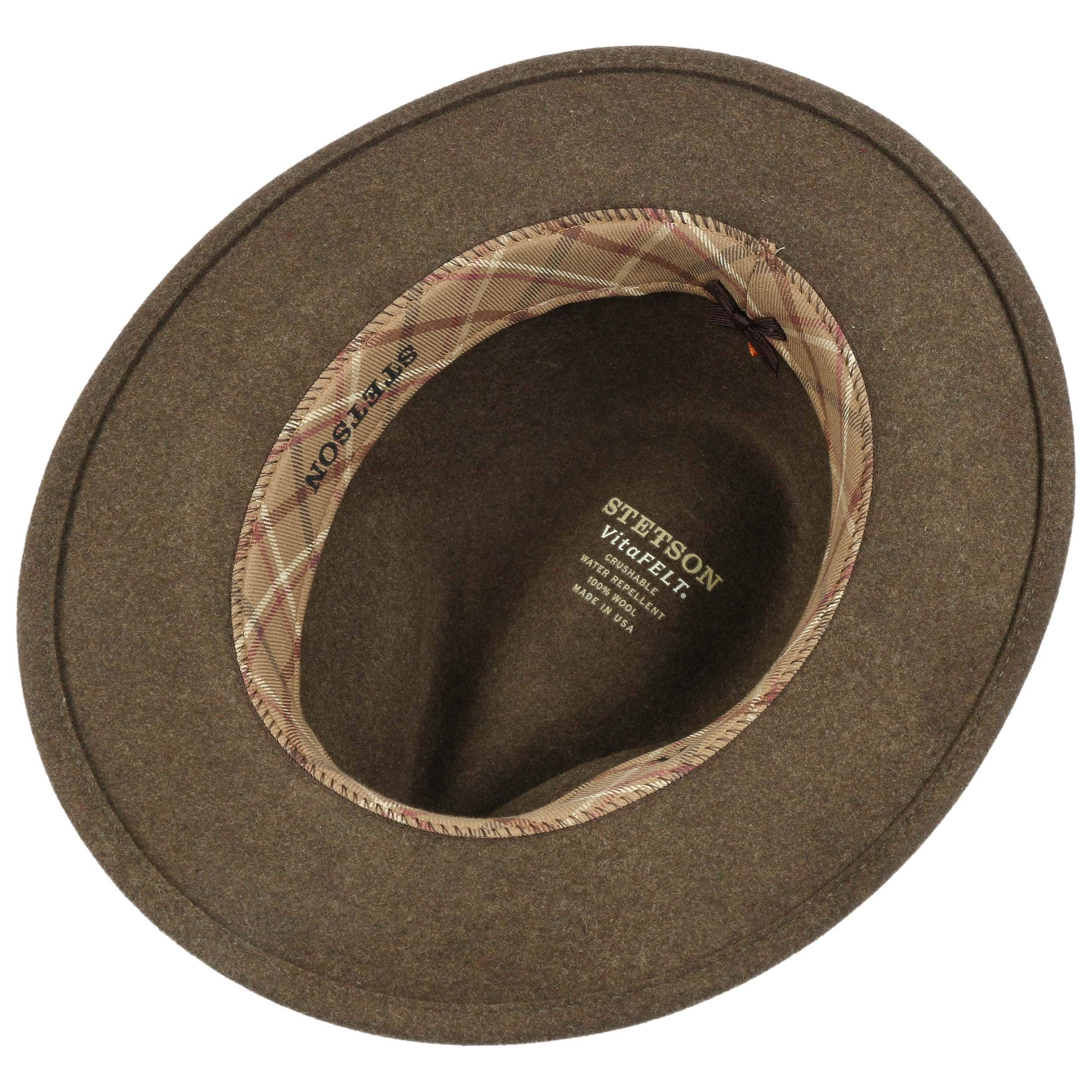 Sombrero Marron Sombrero Stetson Jacksfield De Lana - Impermeable, Con Banda De Piel - Unisex Para Otoño/invierno Sombrero Lluvia Hombre