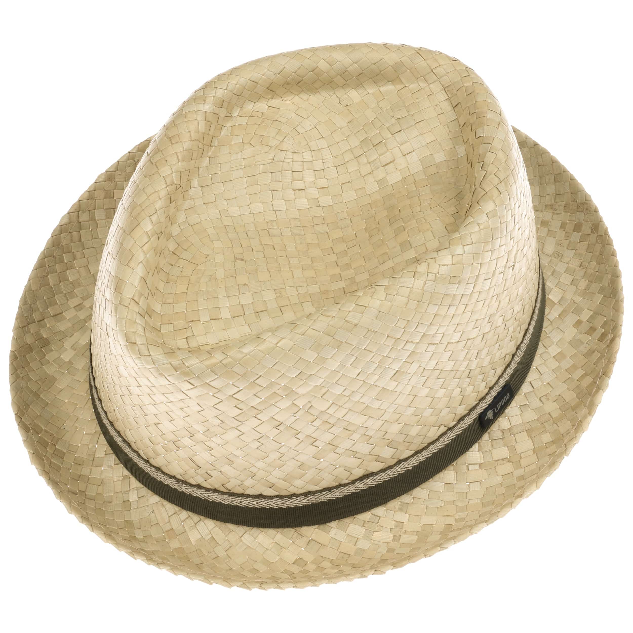 Made in Italy Sol Verano Playa con Banda Piel Primavera/Verano Lipodo Sombrero de Paja Farmer Hombre 