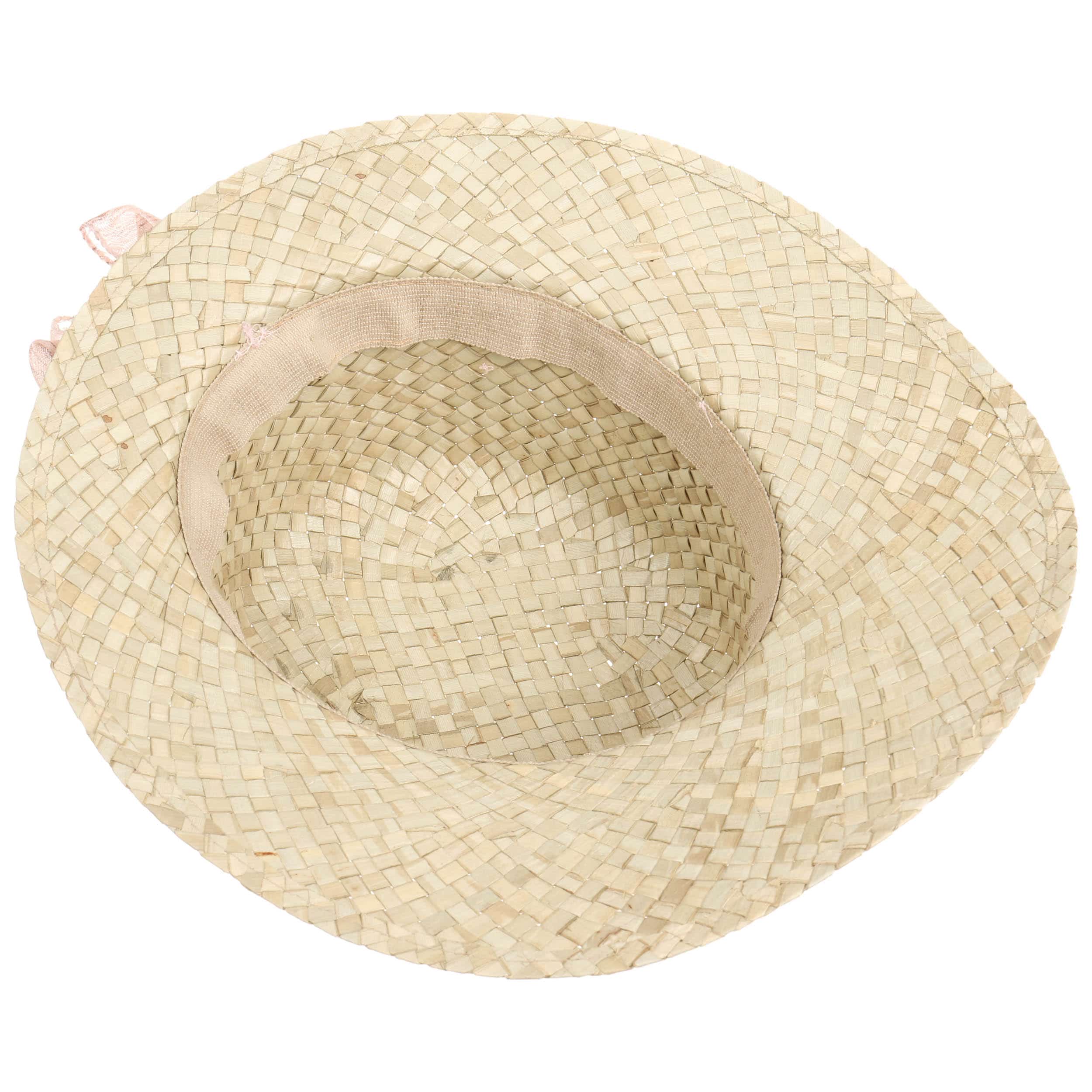 Lipodo Sombrero de Paja con Lazo Malima Mujer Made in Italy Sol Verano Playa Primavera/Verano 