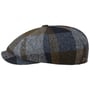 Gorra 8 Panel Wool Check by Balmoral azul-verde oliva